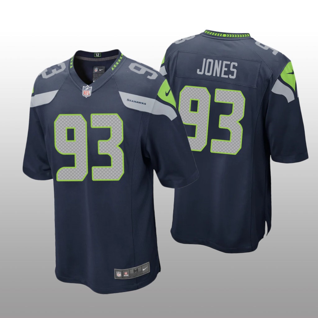 Seattle Seahawks Dre'mont Jones College Navy Jersey Game - Men's