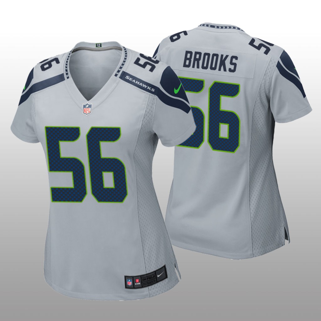 Seattle Seahawks Gray 2020 NFL Draft Jordyn Brooks Game Jersey