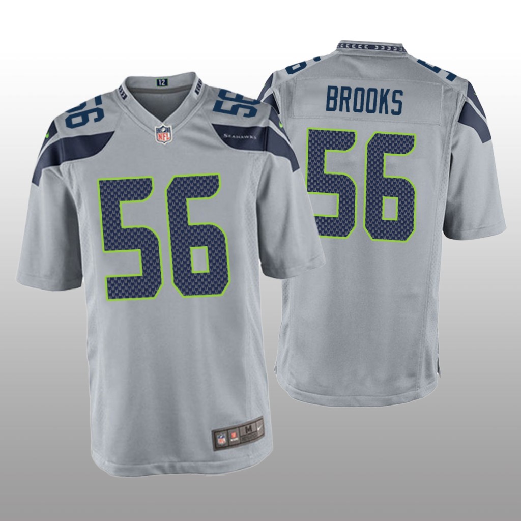 Seattle Seahawks Gray 2020 NFL Draft Jordyn Brooks Game Jersey