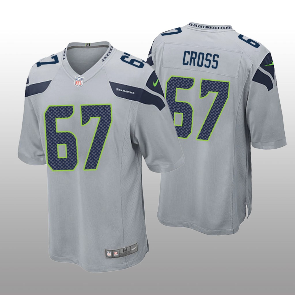 Seattle Seahawks Gray 2022 NFL Draft Charles Cross Game Jersey