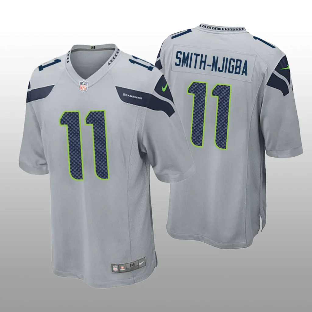 Seattle Seahawks Gray 2023 NFL Draft Jaxon Smith-Njigba Game Jersey