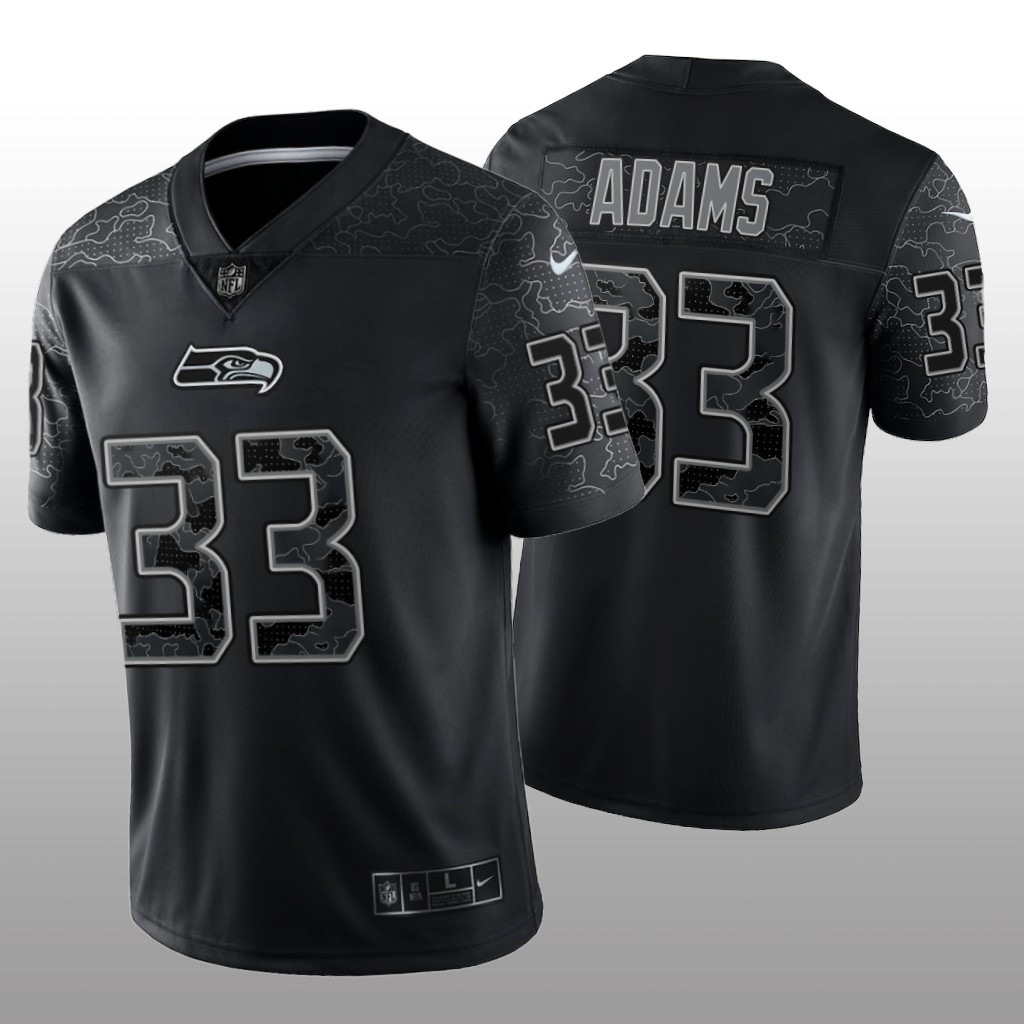 Seattle Seahawks Jamal Adams Black Jersey Reflective Limited - Men's