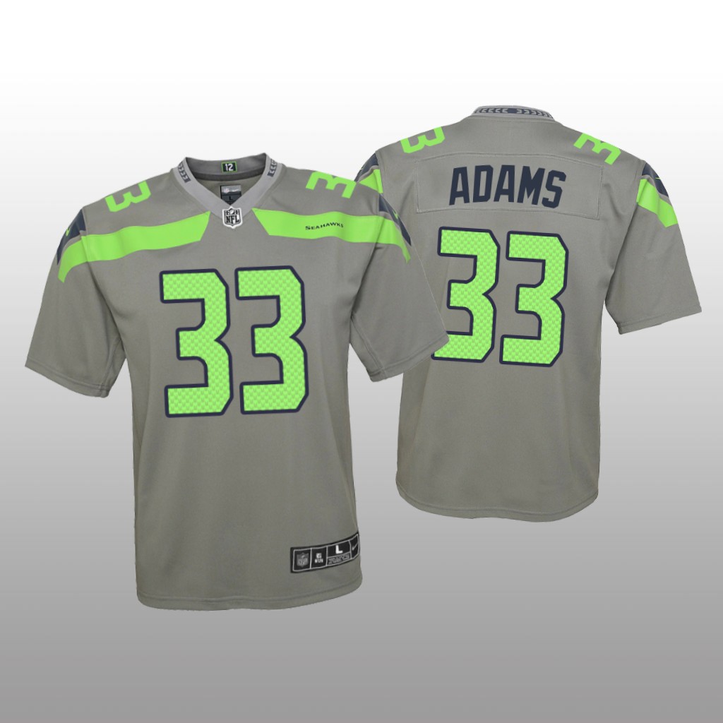 Seattle Seahawks Jamal Adams Gray Jersey Inverted Game - Youth