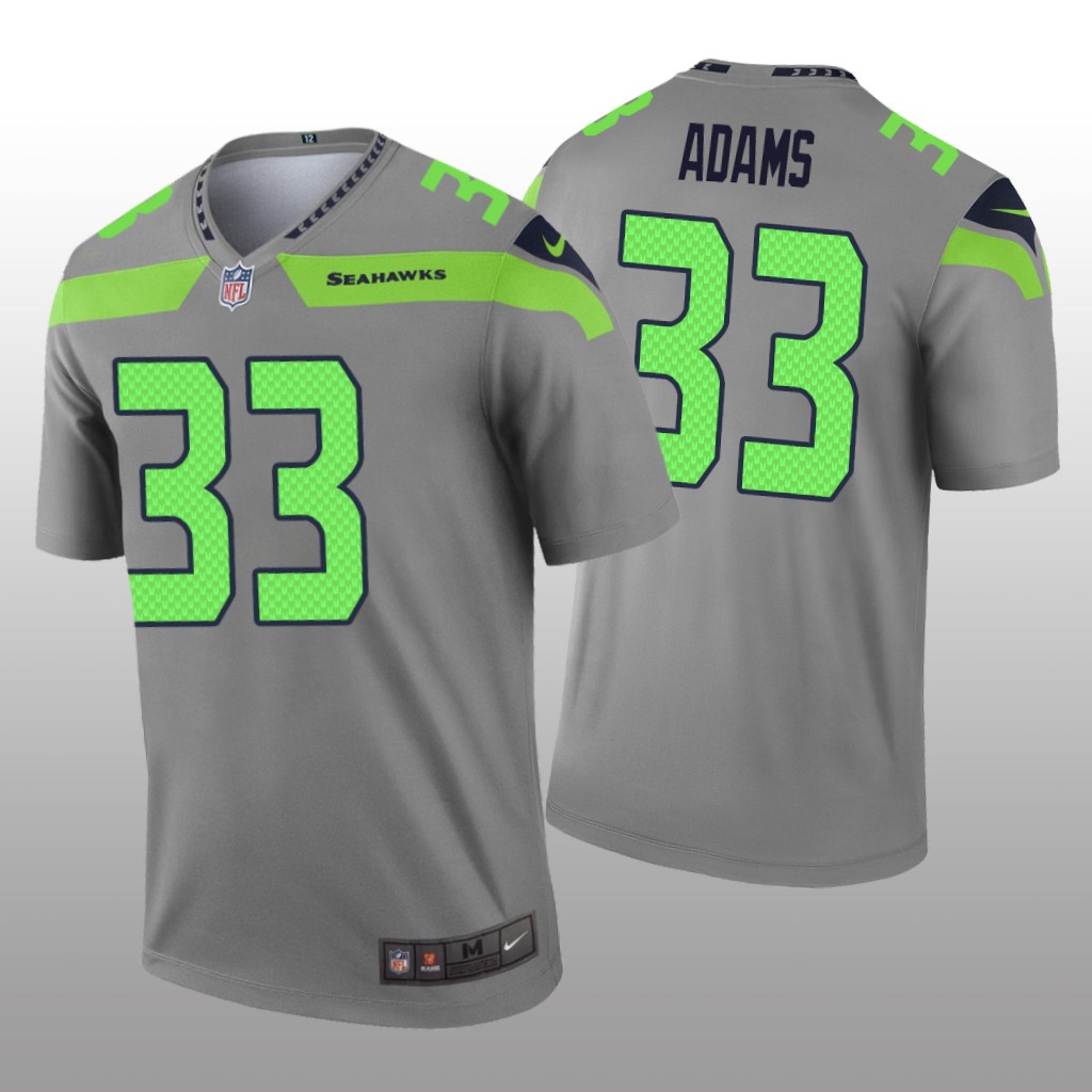 Seattle Seahawks Jamal Adams Gray Jersey Inverted Legend - Men's