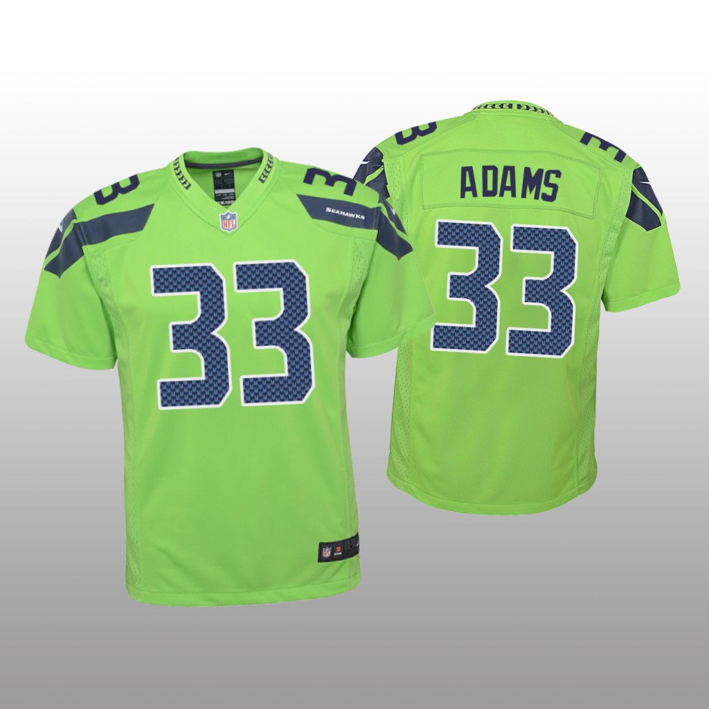 Seattle Seahawks Jamal Adams Green Jersey Color Rush Game - Youth