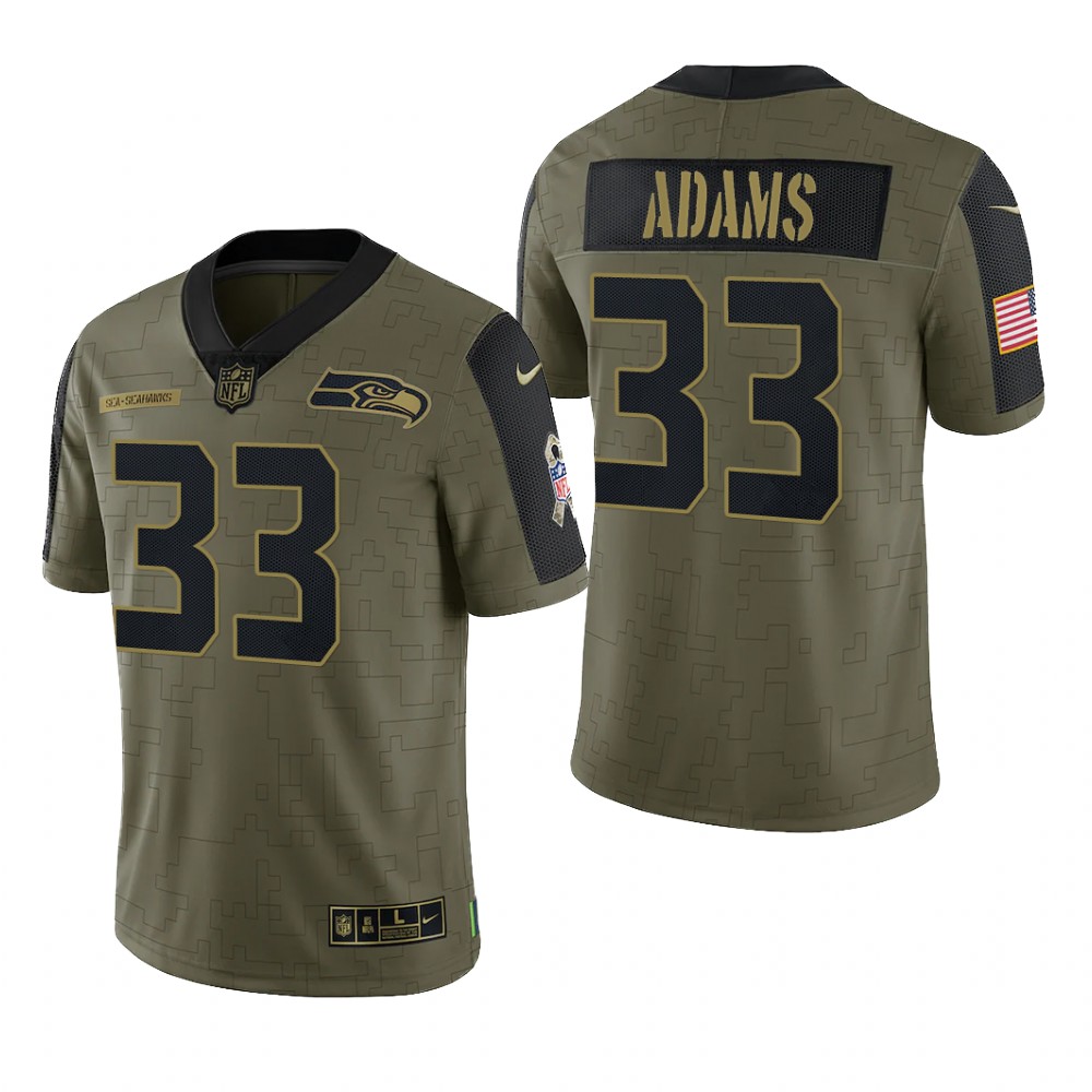 Seattle Seahawks Jamal Adams Olive Limited Jersey 2021 Salute To Service - Men's