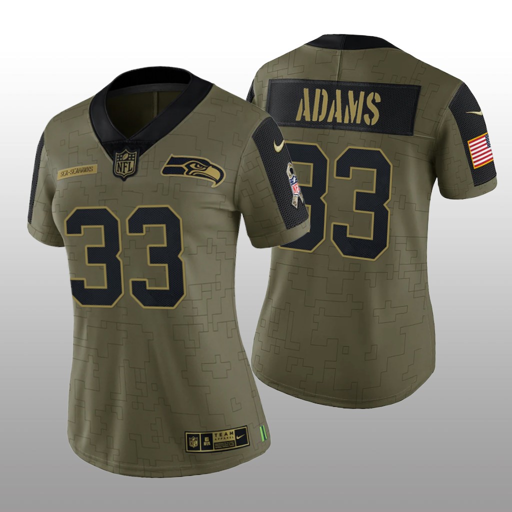 Seattle Seahawks Jamal Adams Olive Limited Jersey 2021 Salute To Service - Women's