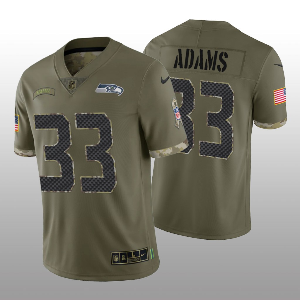 Seattle Seahawks Jamal Adams Olive Limited Jersey 2022 Salute To Service - Men's
