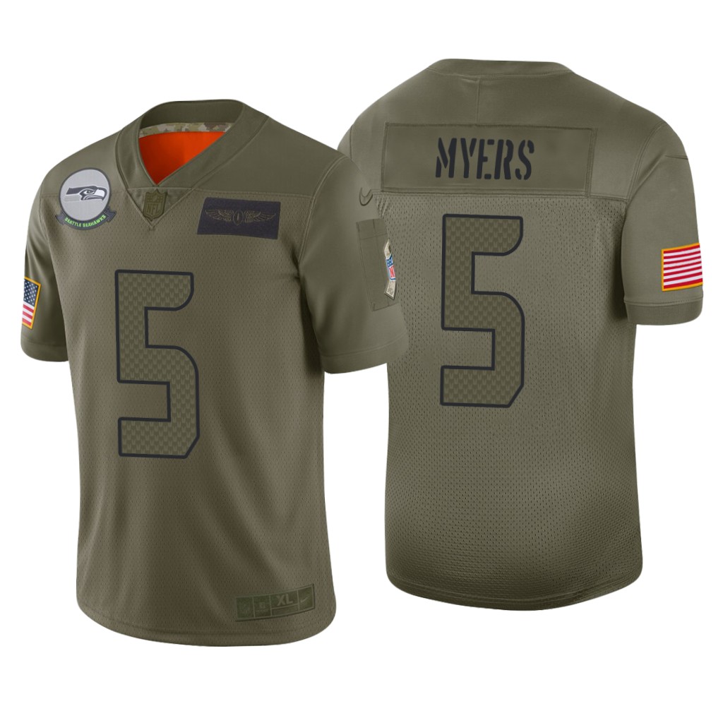 Seattle Seahawks Jason Myers Camo Limited Jersey 2019 Salute to Service - Men's