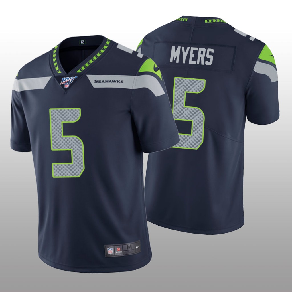 Seattle Seahawks Jason Myers Navy Vapor Limited Jersey 100th Season - Men's