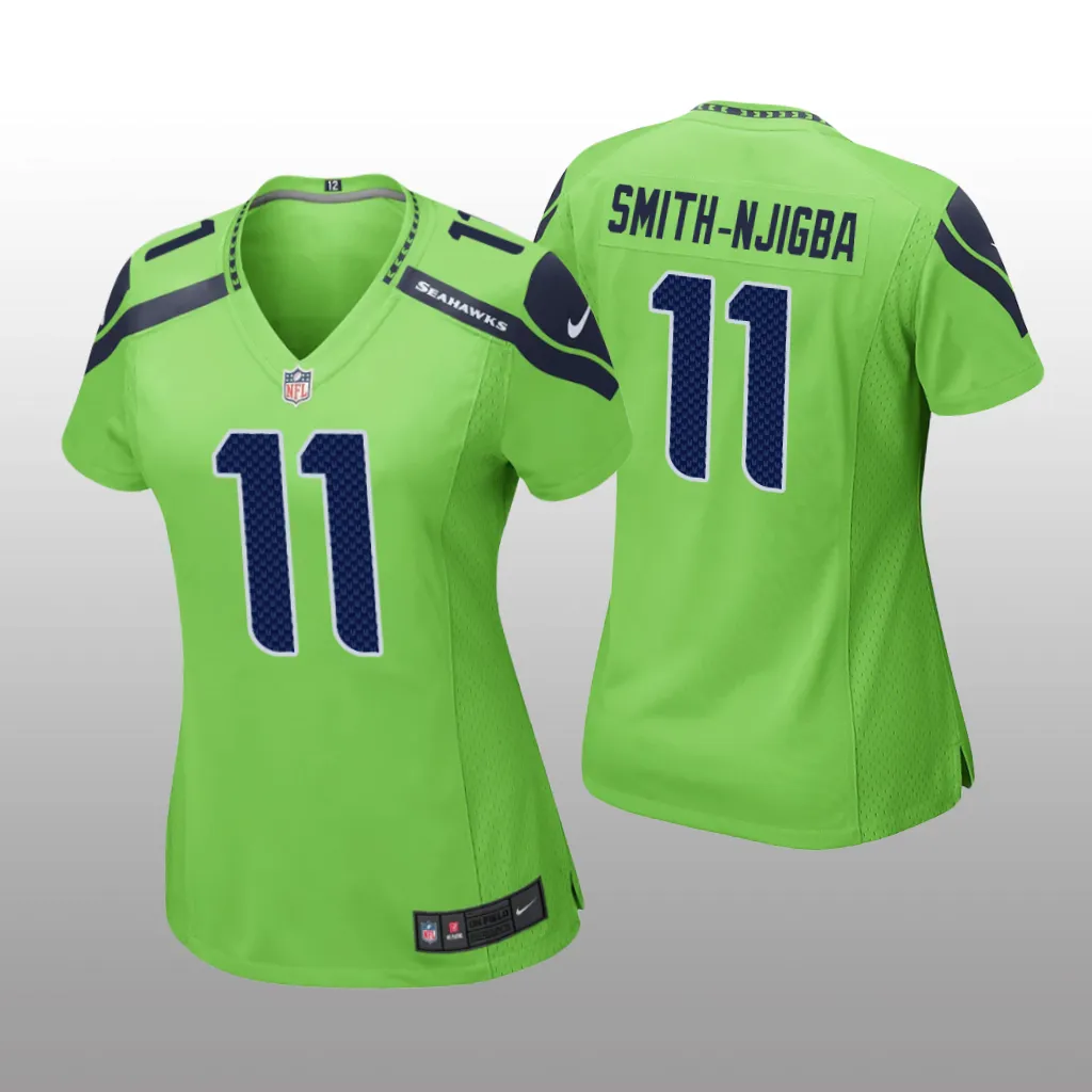 Seattle Seahawks Jaxon Smith-Njigba Neon Green Jersey Game - Women's