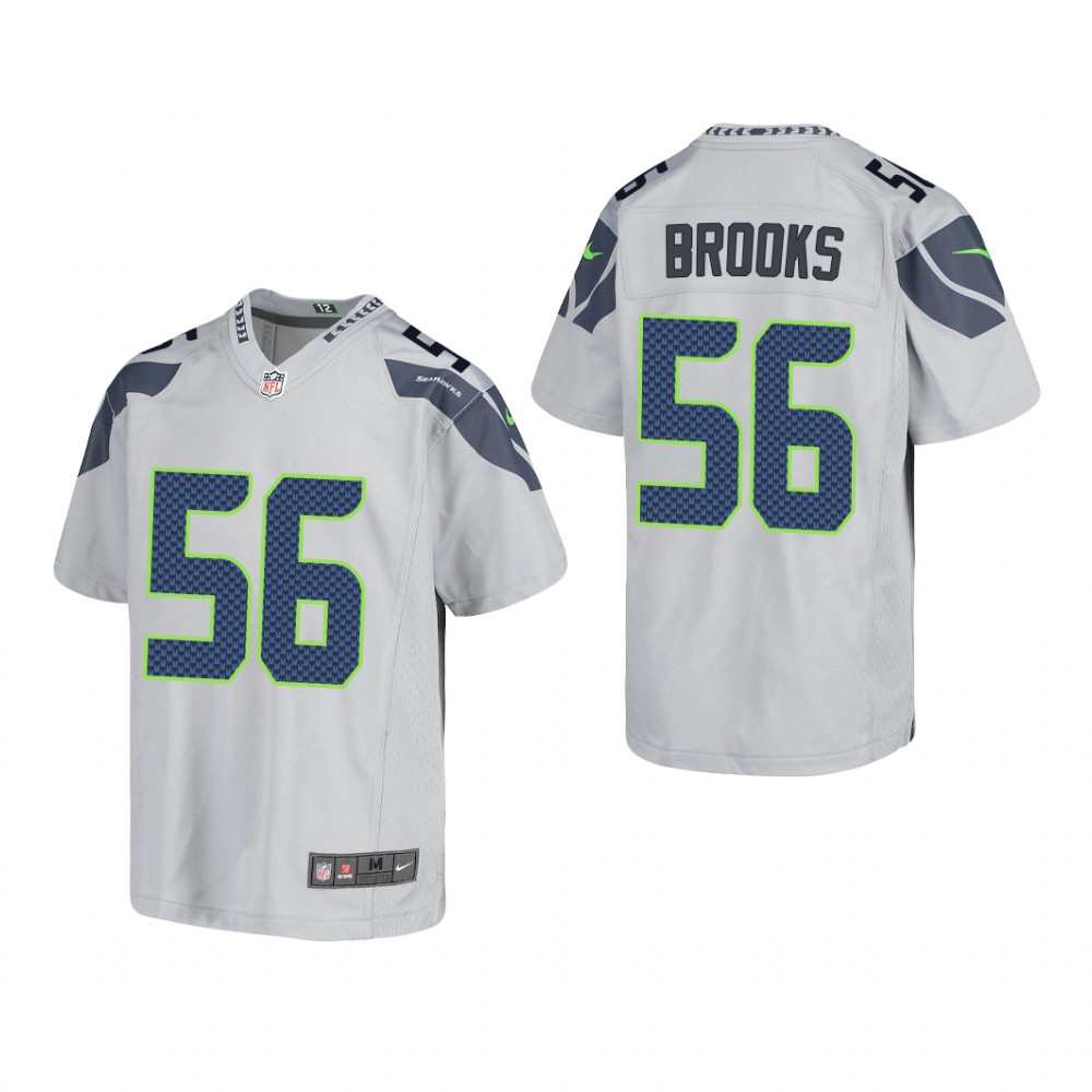 Seattle Seahawks Jordyn Brooks Gray Jersey Game - Youth