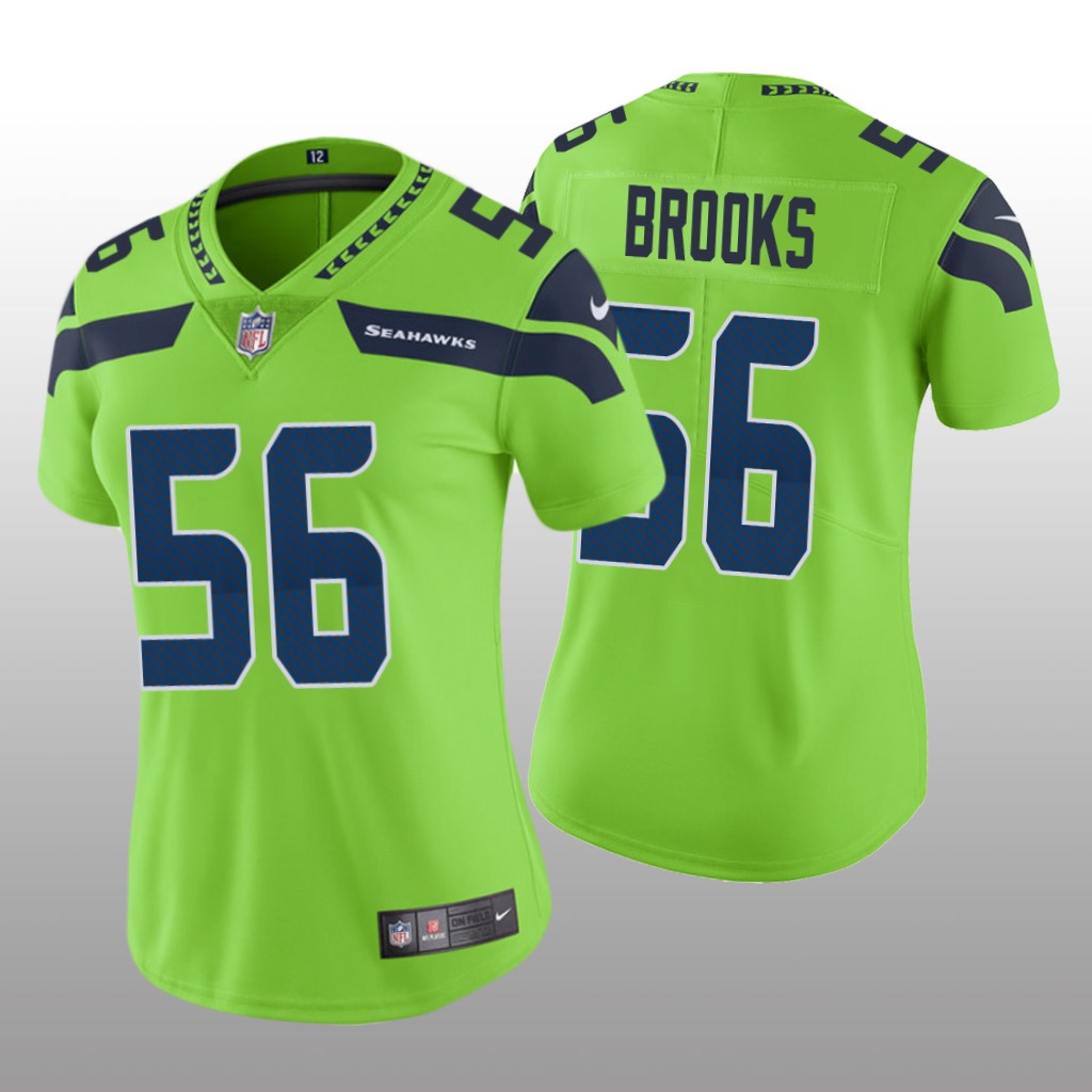 Seattle Seahawks Jordyn Brooks Green Jersey Color Rush Limited - Women's