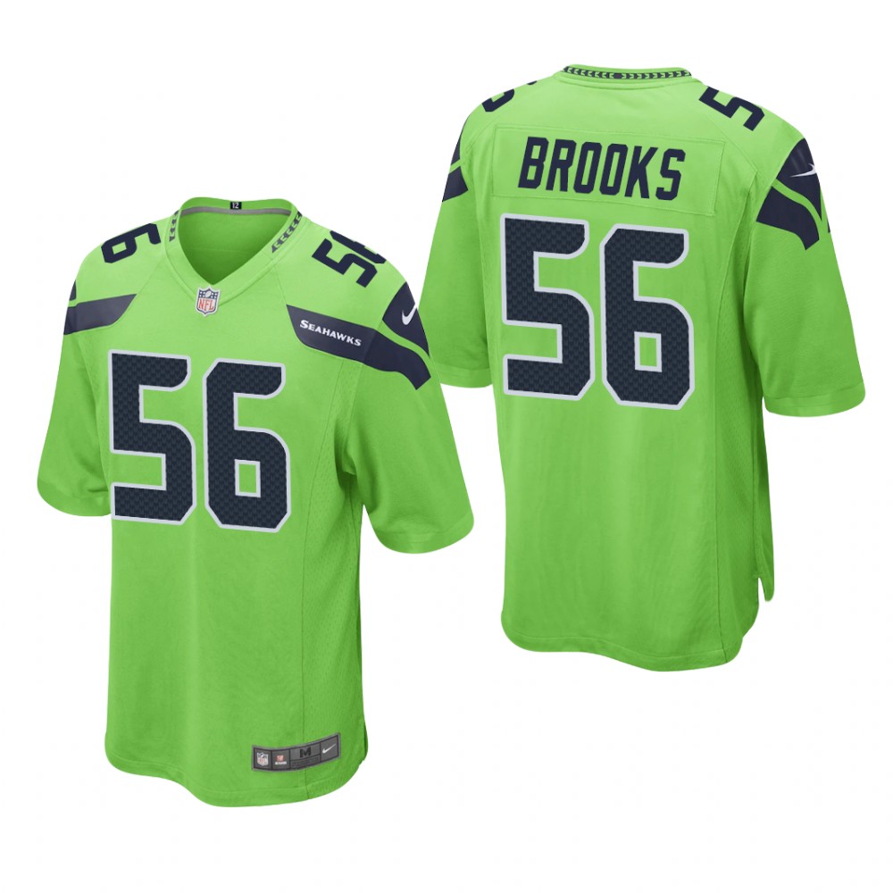 Seattle Seahawks Jordyn Brooks Neon Green Jersey Game - Men's