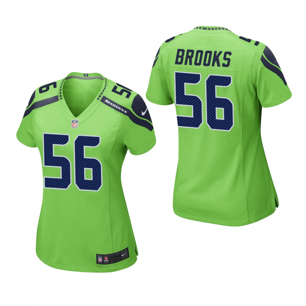 Seattle Seahawks Jordyn Brooks Neon Green Jersey Game - Women's