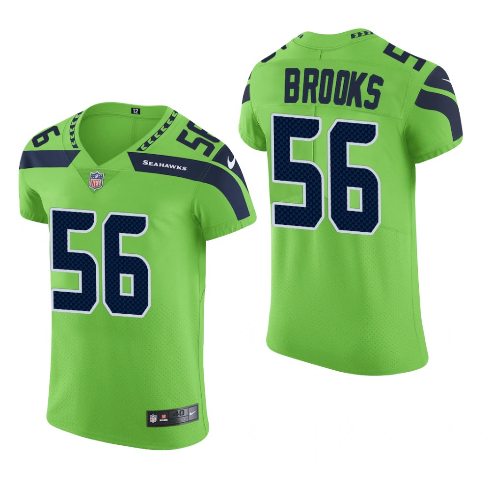 Seattle Seahawks Jordyn Brooks Neon Green Jersey Vapor Elite Men's