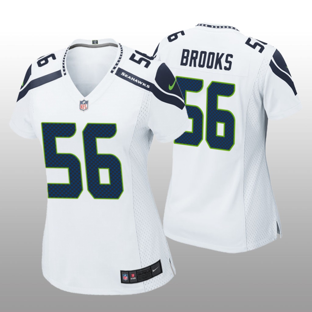Seattle Seahawks Jordyn Brooks White Jersey Game - Women's