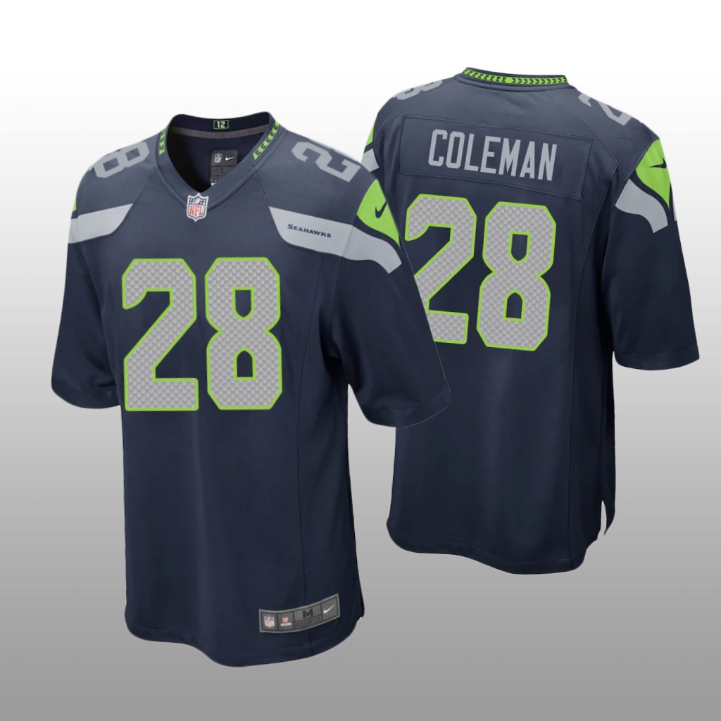 Seattle Seahawks Justin Coleman College Navy Jersey Game - Men's
