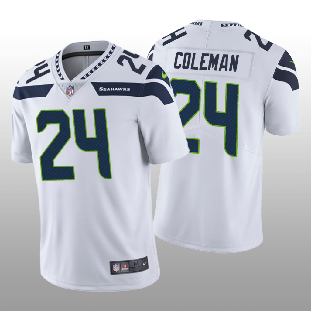 Seattle Seahawks Justin Coleman White Jersey Vapor Limited Vapor Limited - Men's