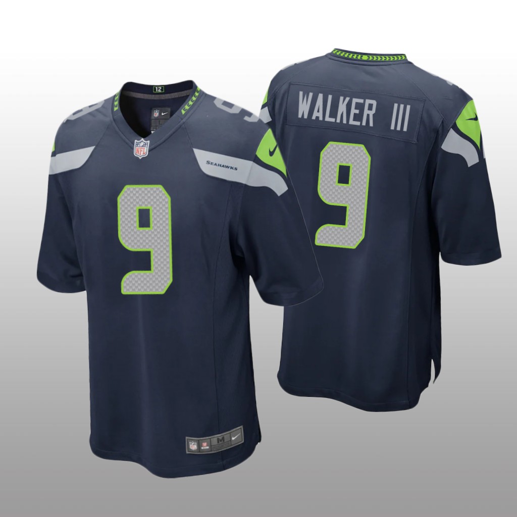 Seattle Seahawks Kenneth Walker III College Navy Jersey Game - Men's