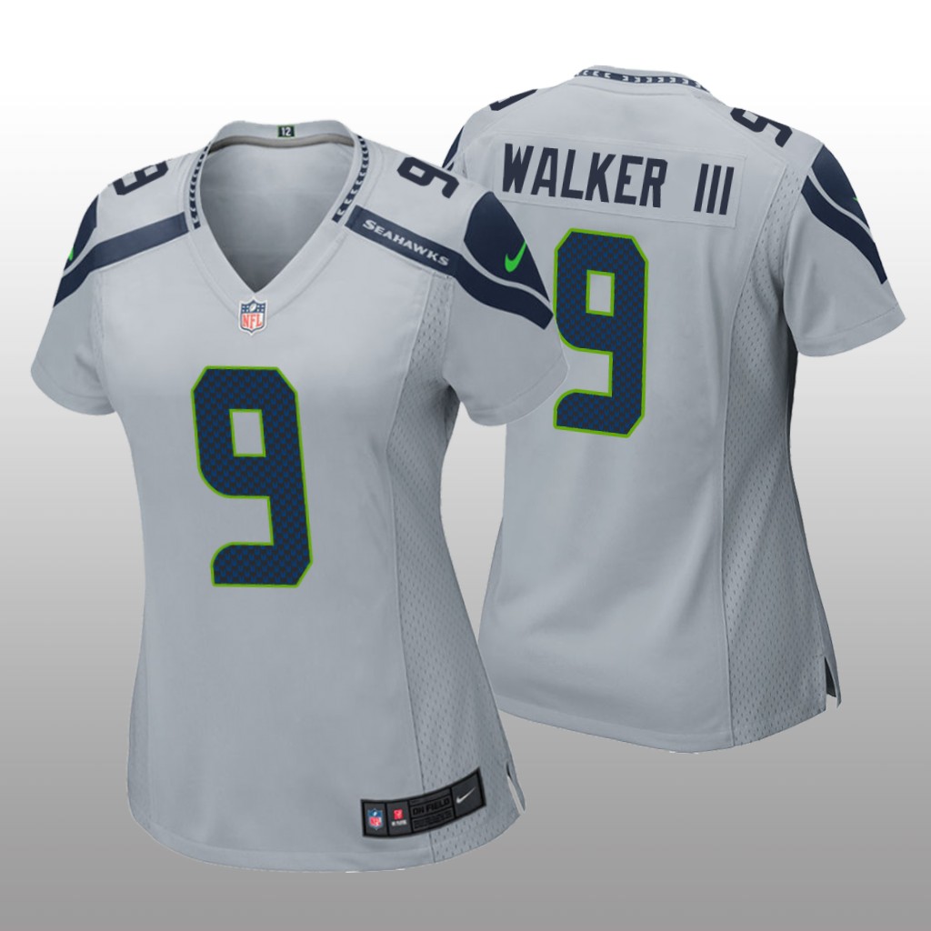 Seattle Seahawks Kenneth Walker III Gray Jersey Game - Women's
