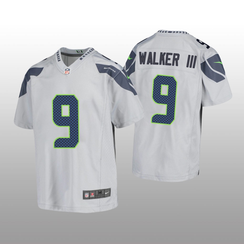 Seattle Seahawks Kenneth Walker III Gray Jersey Game - Youth