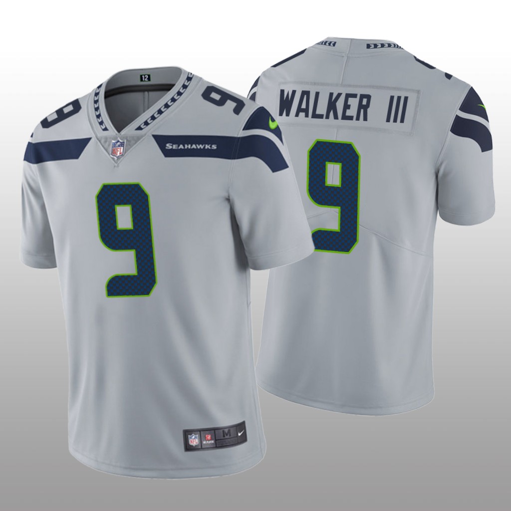 Seattle Seahawks Kenneth Walker III Gray Jersey Vapor Limited - Men's