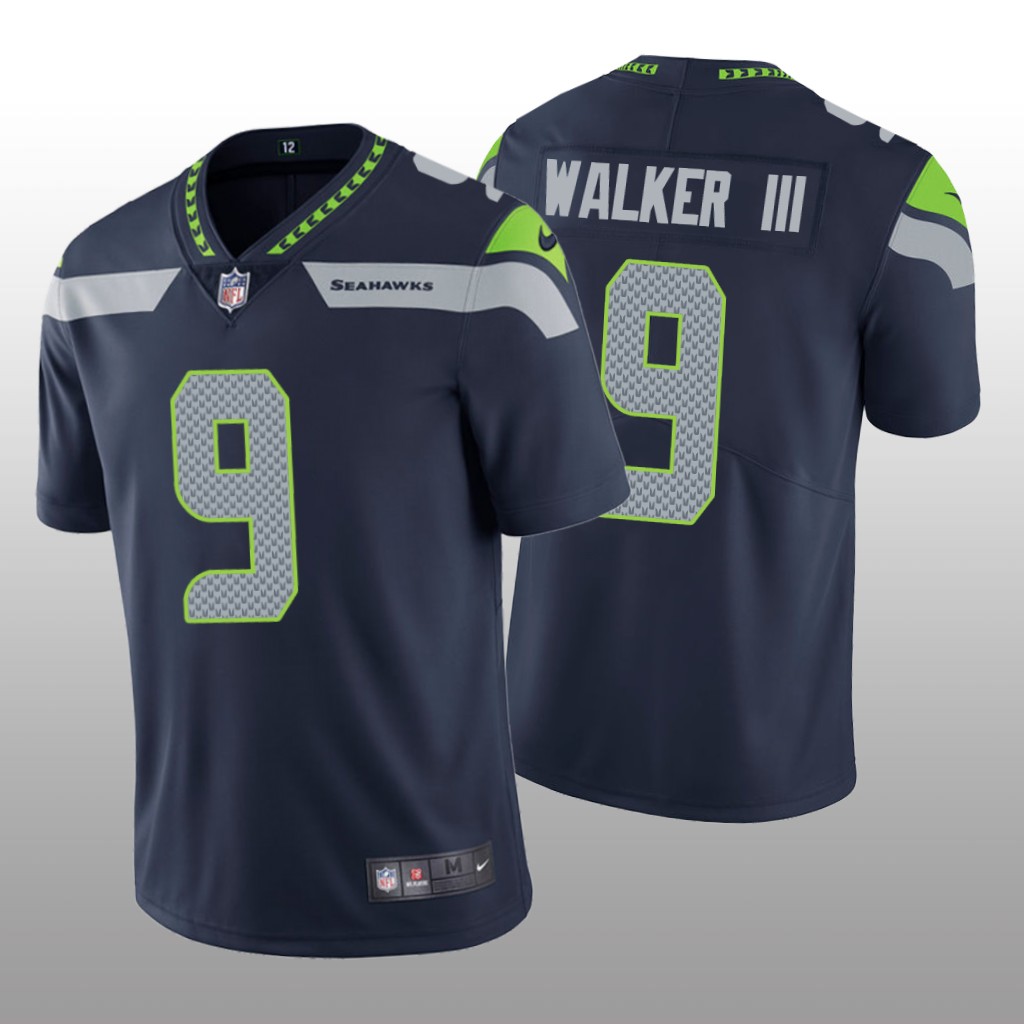 Seattle Seahawks Kenneth Walker III Navy Jersey Vapor Limited - Men's