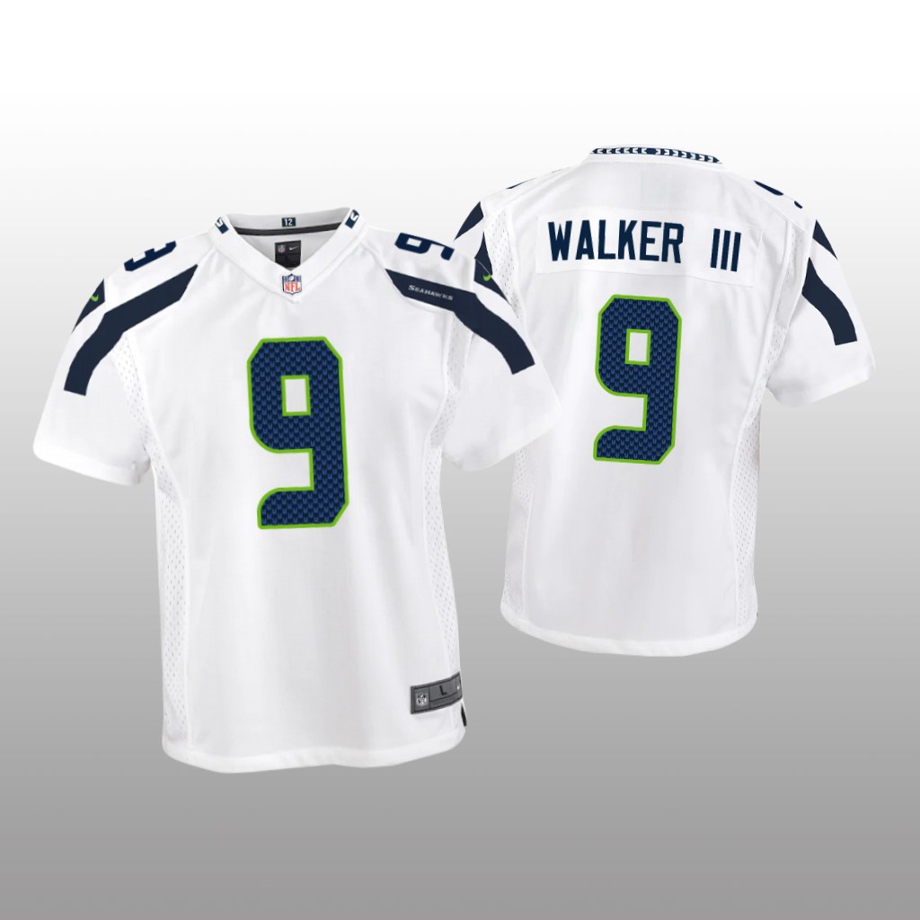 Seattle Seahawks Kenneth Walker III White Jersey Game - Youth