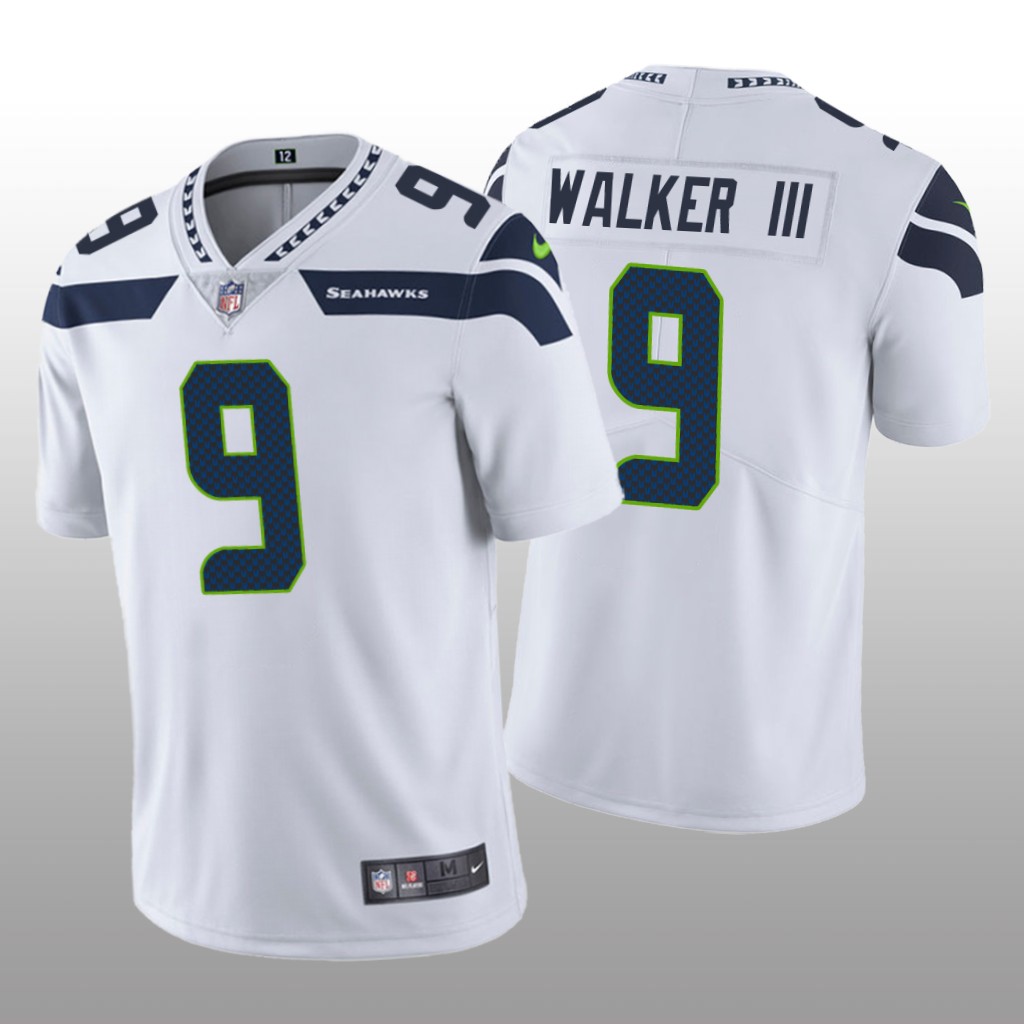 Seattle Seahawks Kenneth Walker III White Jersey Vapor Limited - Men's