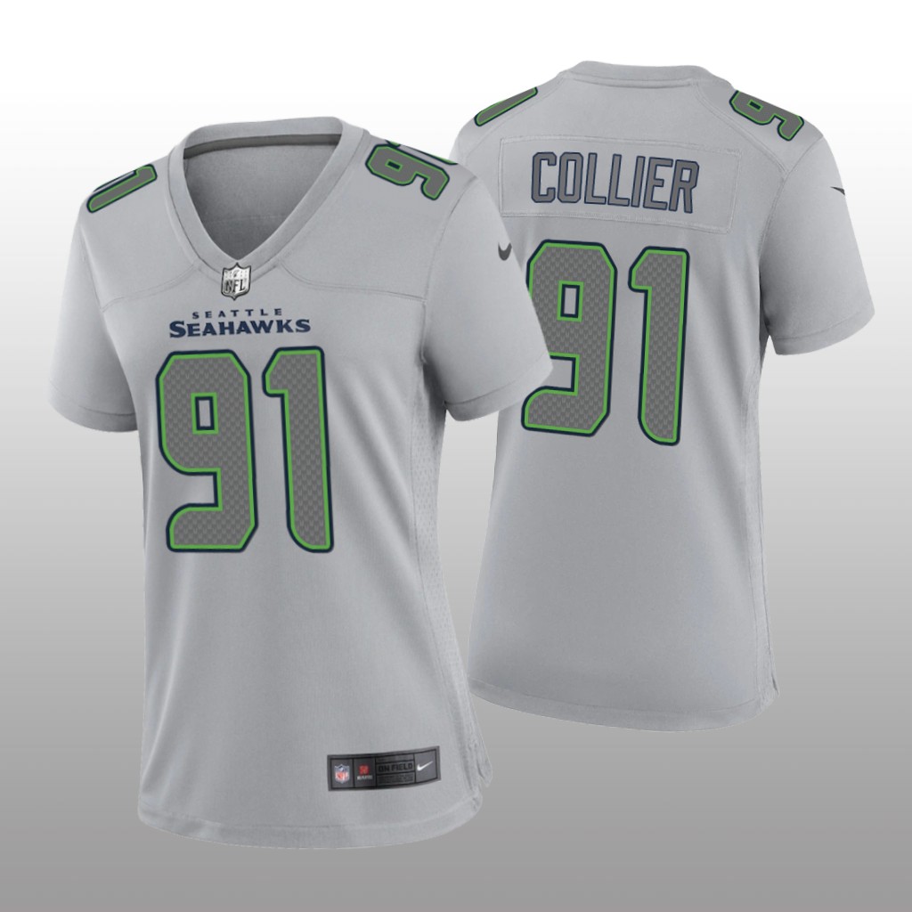 Seattle Seahawks L.J. Collier Gray Jersey Atmosphere Fashion Game - Women's