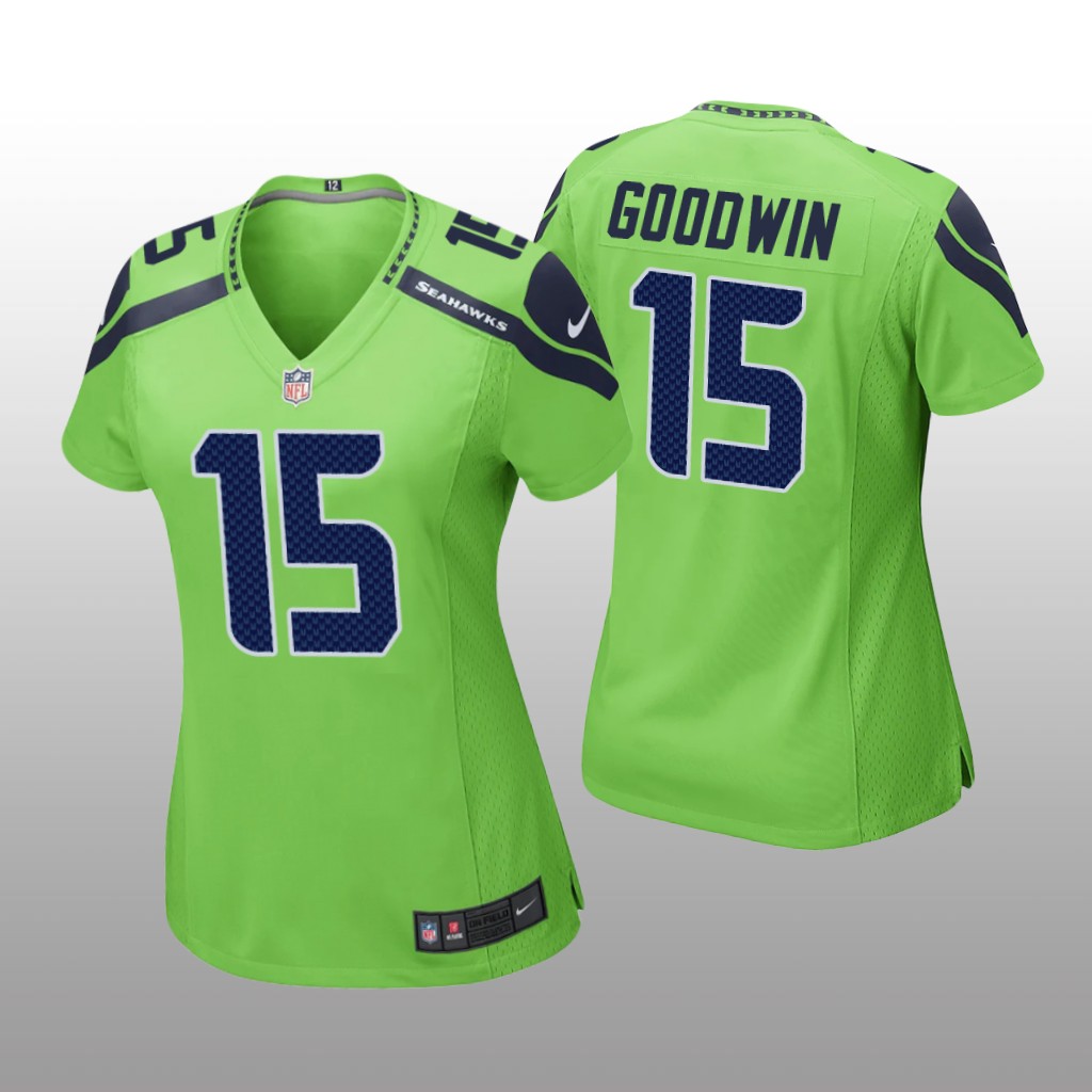 Seattle Seahawks Marquise Goodwin Neon Green Jersey Game - Women's