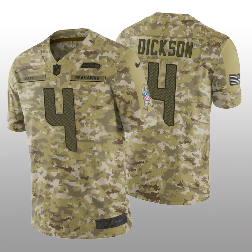 Seattle Seahawks Michael Dickson #4 Salute to Service Jersey - Camo