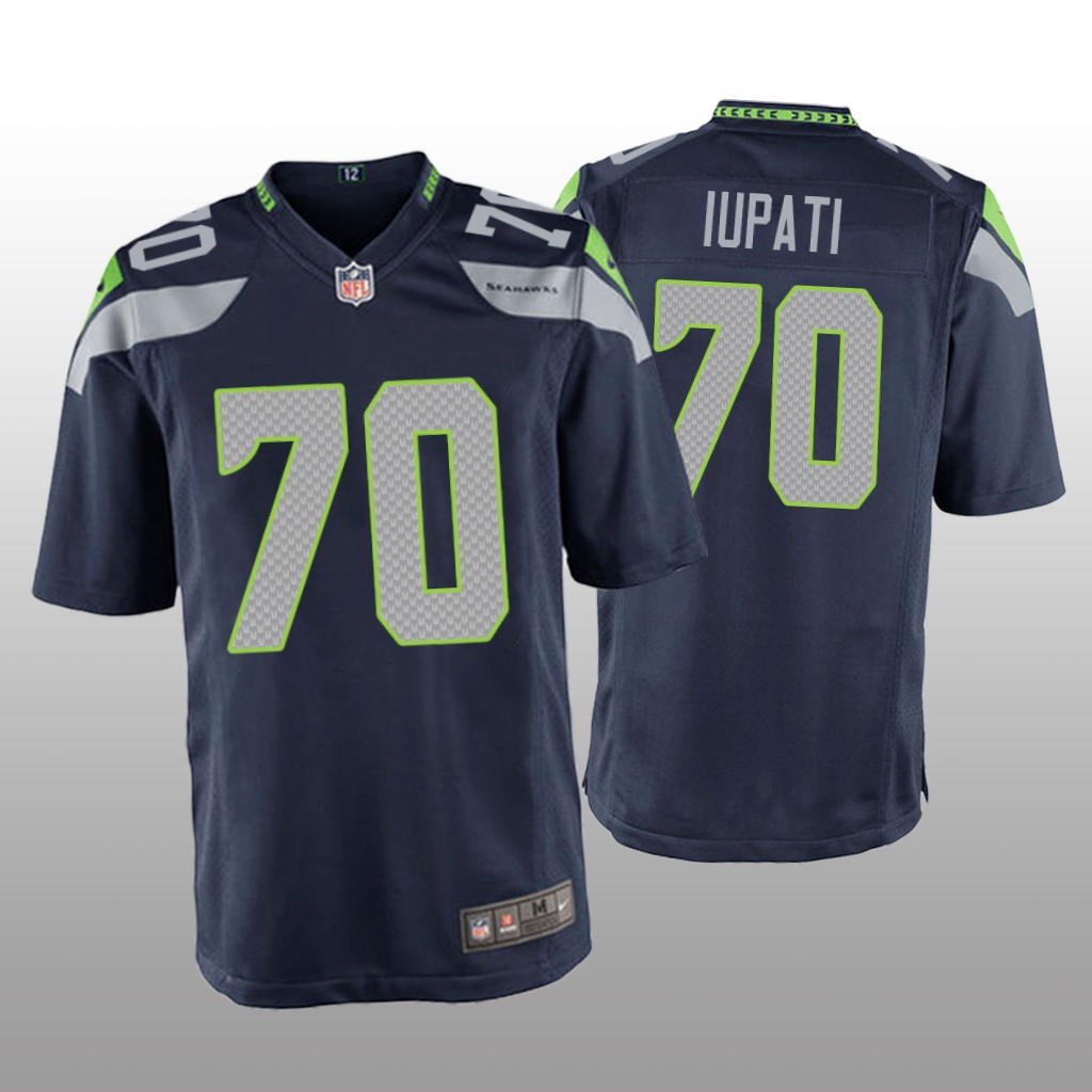 Seattle Seahawks Mike Iupati College Navy Jersey Game - Men's