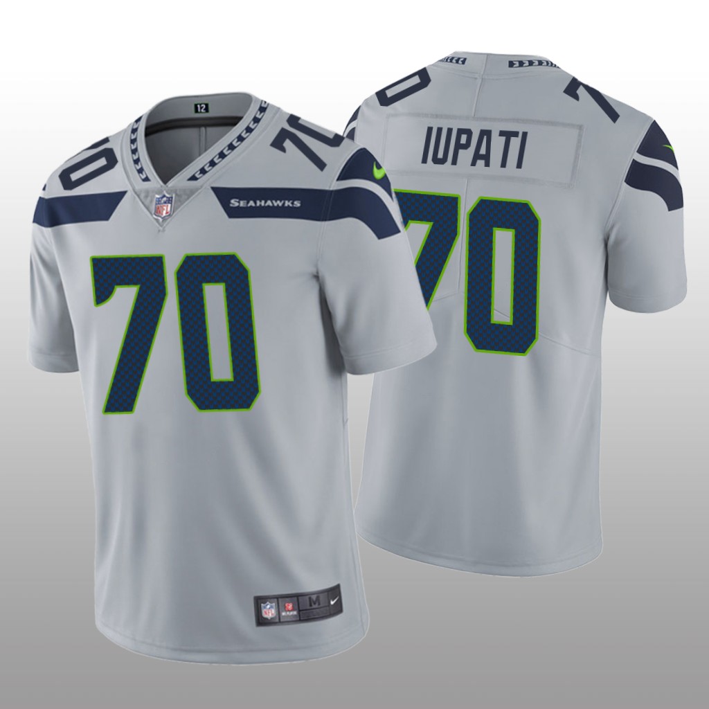 Seattle Seahawks Mike Iupati Gray Jersey Vapor Limited - Men's
