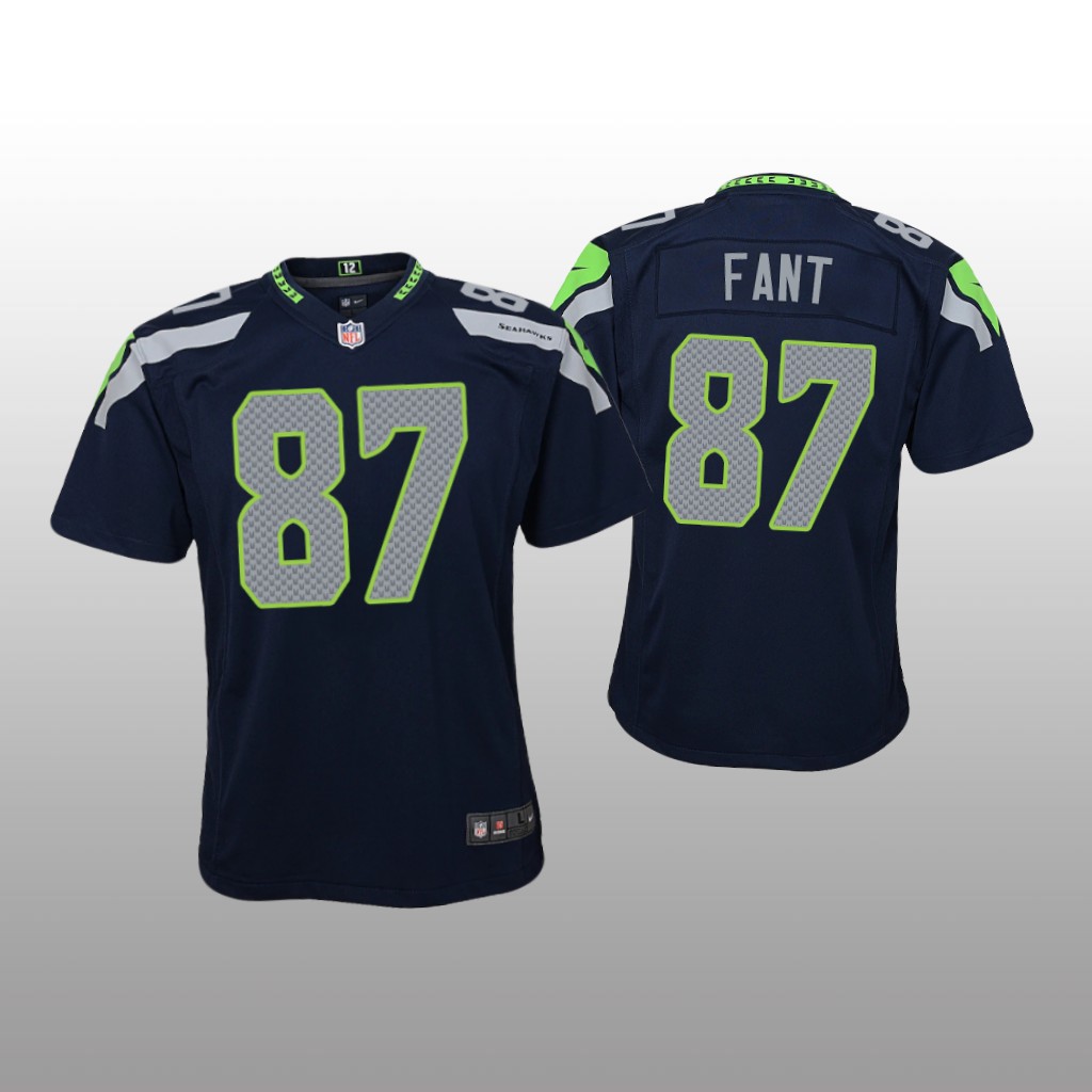Seattle Seahawks Noah Fant College Navy Jersey Game - Youth