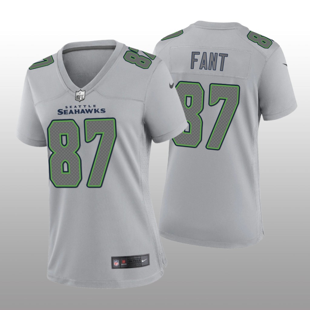 Seattle Seahawks Noah Fant Gray Jersey Atmosphere Fashion Game - Women's