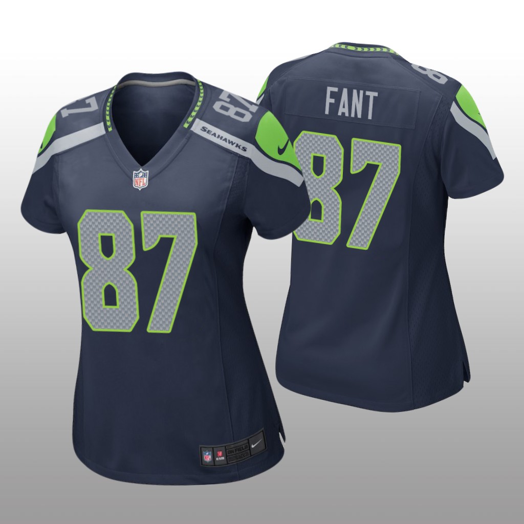 Seattle Seahawks Noah Fant Navy Jersey Game - Women's