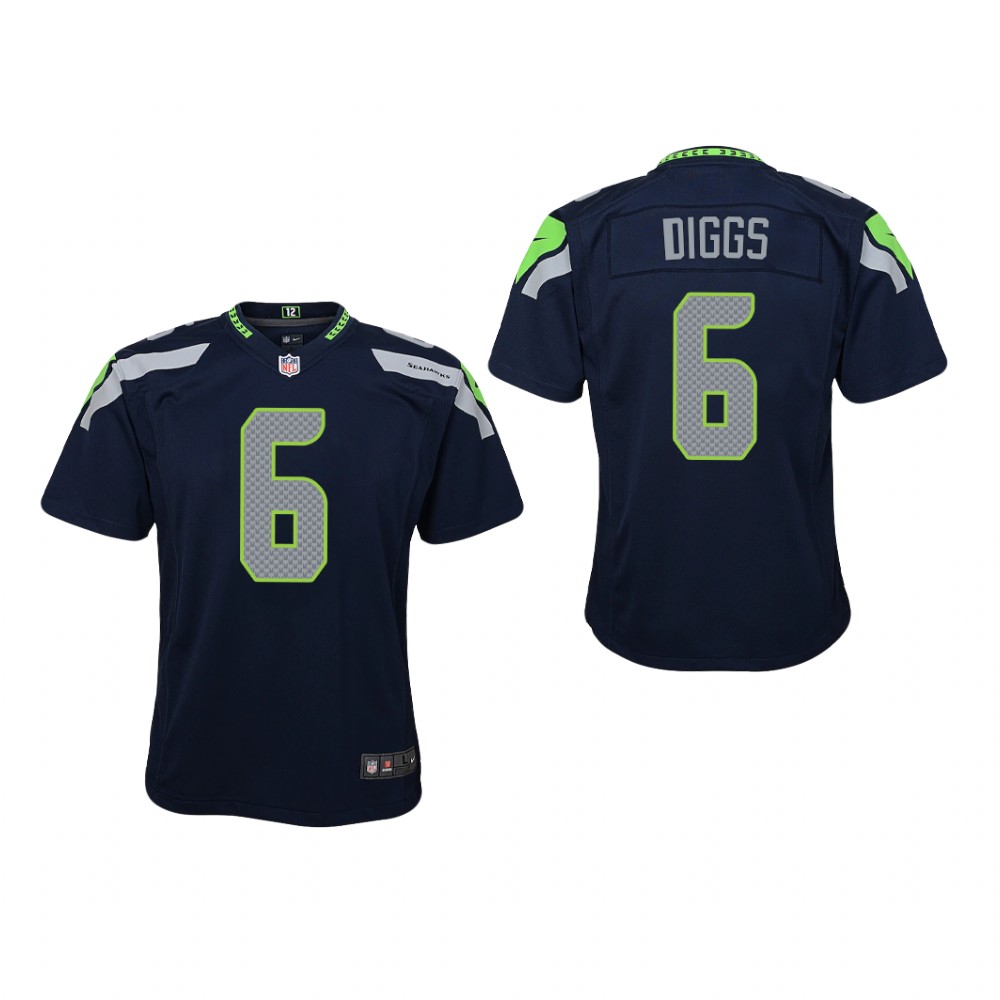 Seattle Seahawks Quandre Diggs College Navy Jersey Game - Youth