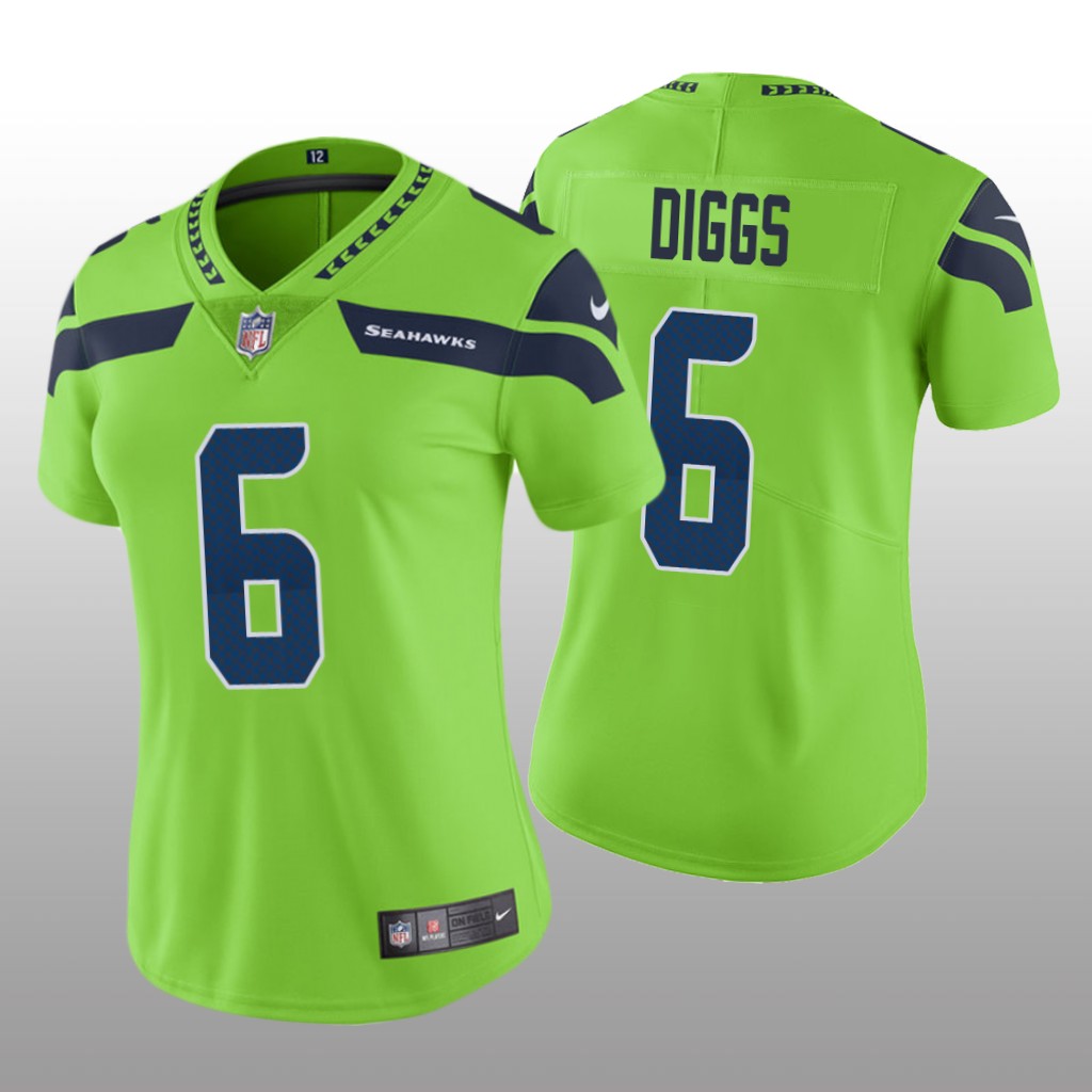 Seattle Seahawks Quandre Diggs Green Jersey Color Rush Limited - Women's
