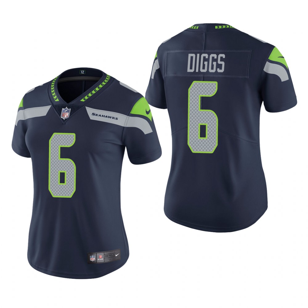 Seattle Seahawks Quandre Diggs Navy Jersey Vapor Limited - Women's