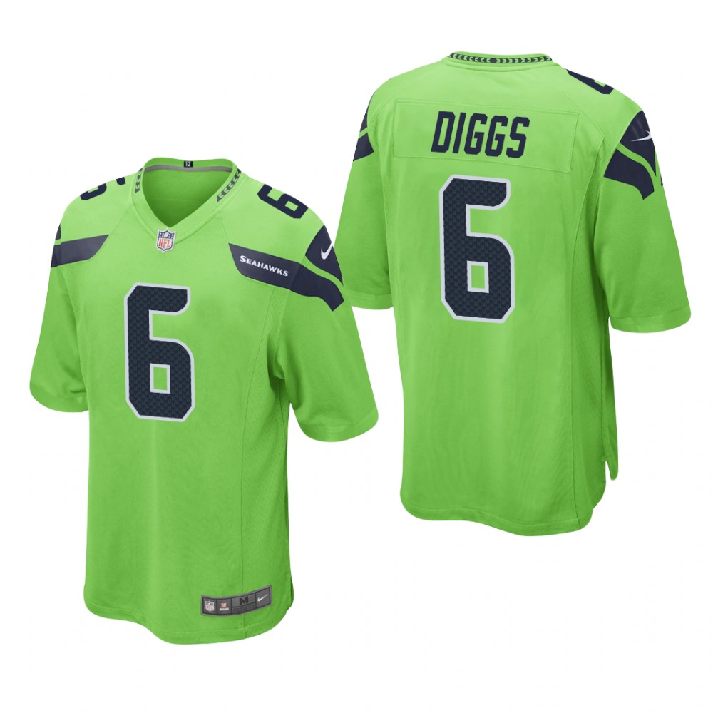 Seattle Seahawks Quandre Diggs Neon Green Jersey Game - Men's