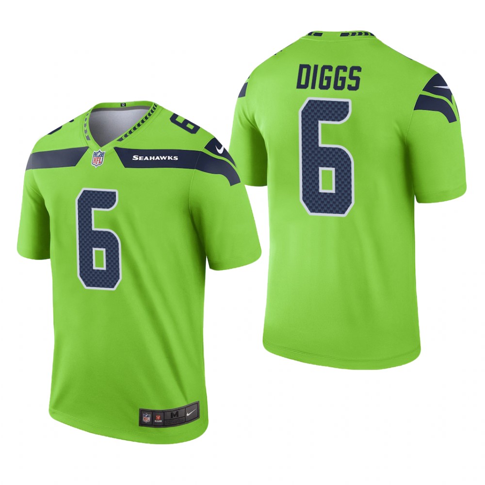 Seattle Seahawks Quandre Diggs Neon Green Jersey Legend - Men's