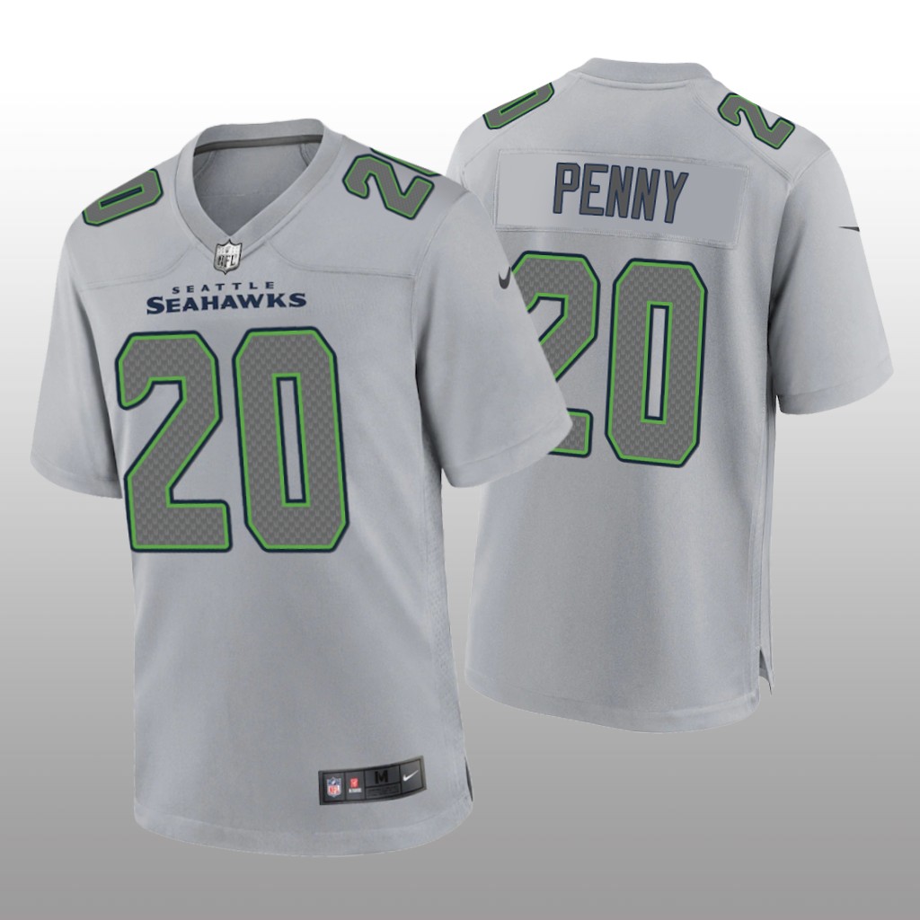 Seattle Seahawks Rashaad Penny Gray Jersey Atmosphere Fashion Game - Men's