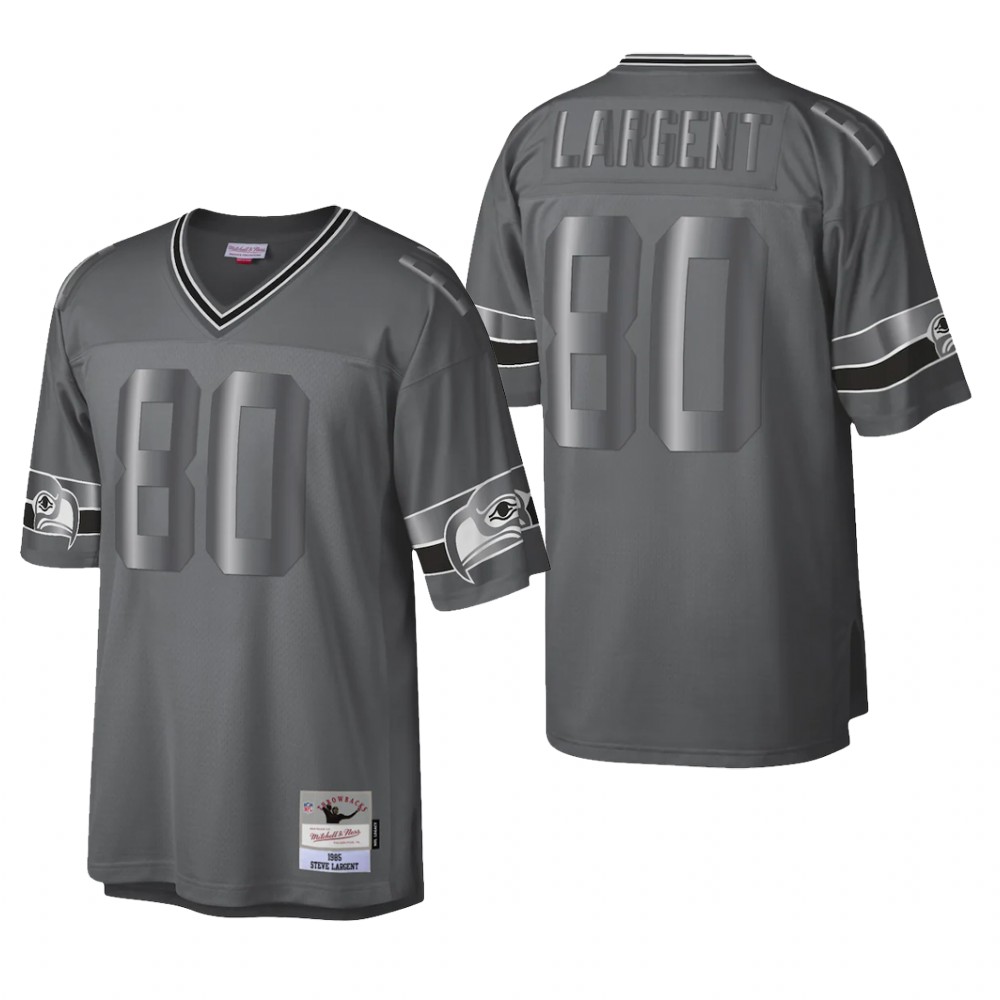 Seattle Seahawks Steve Largent Charcoal Retired Player 1985 Metal Legacy - Men's