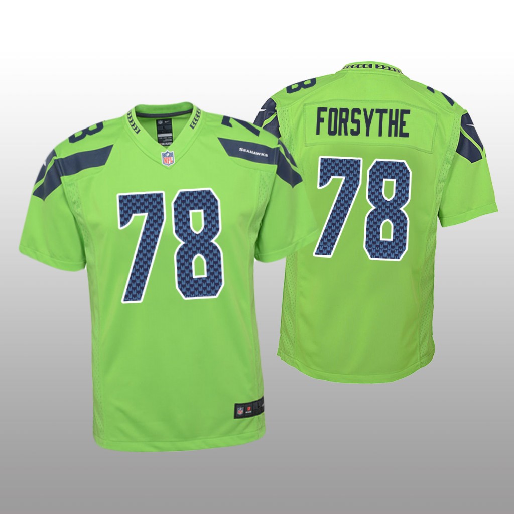 Seattle Seahawks Stone Forsythe Green Jersey Color Rush Game - Youth