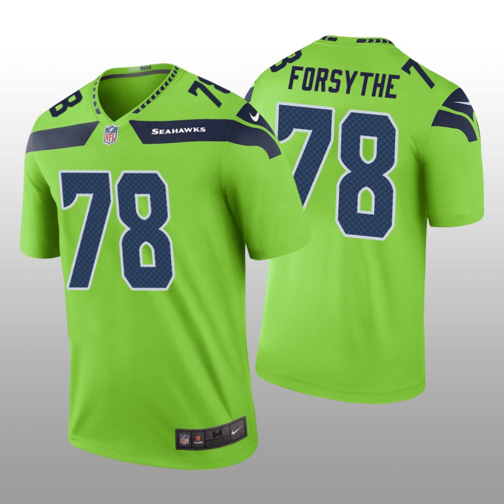 Seattle Seahawks Stone Forsythe Green Jersey Color Rush Legend - Men's