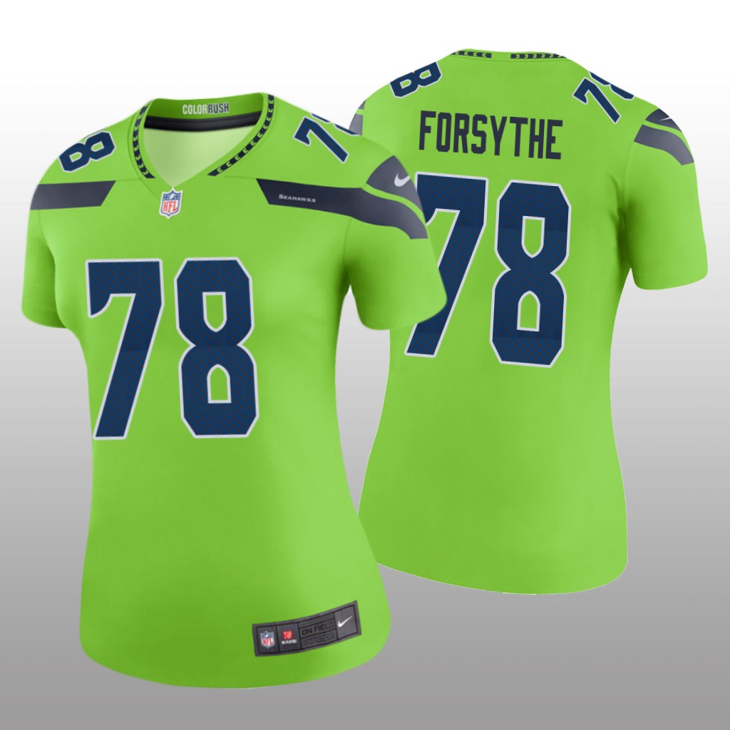Seattle Seahawks Stone Forsythe Green Jersey Color Rush Legend - Women's