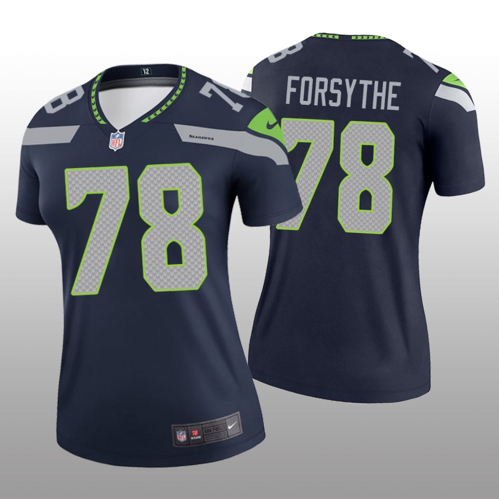 Seattle Seahawks Stone Forsythe Navy Jersey Legend - Women's