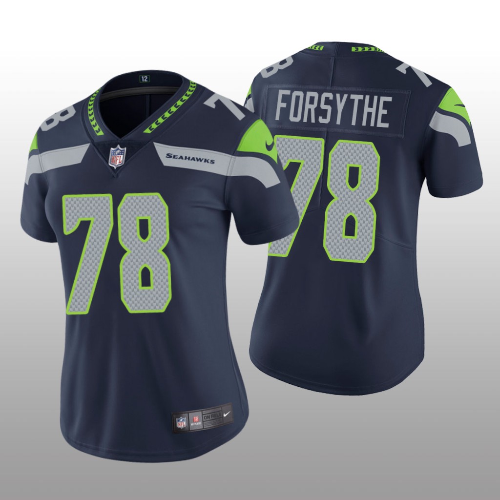 Seattle Seahawks Stone Forsythe Navy Jersey Vapor Limited - Women's